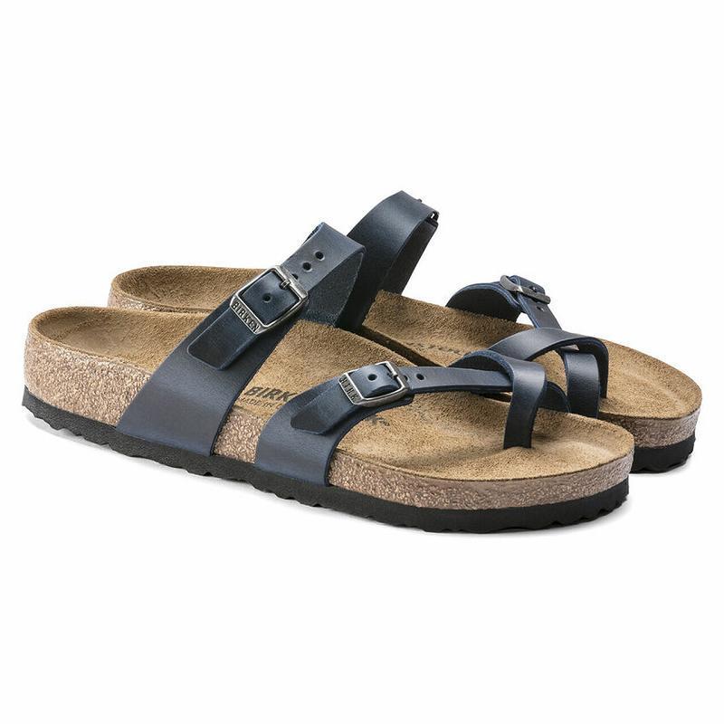 Birkenstock Oiled Læder Mayari Dame Blå | DK 397YXF